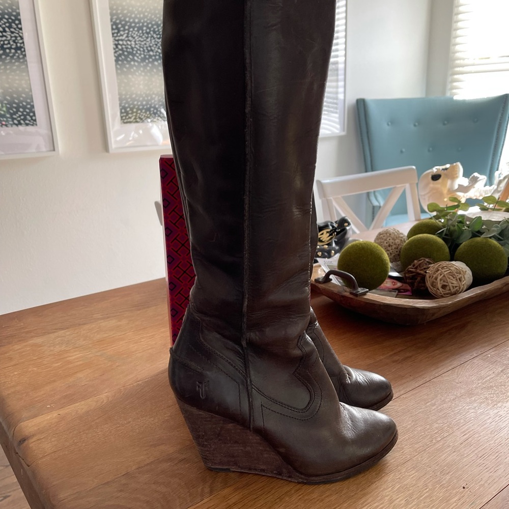 Frye wedge boots